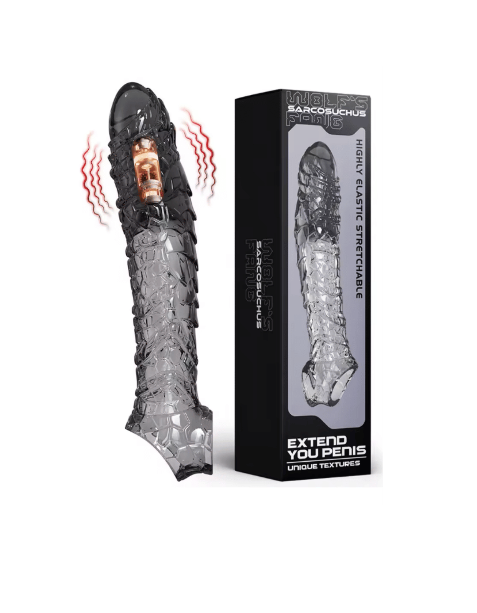 37 Funda transparente para pene, con Bala vibradora - Imagen 1