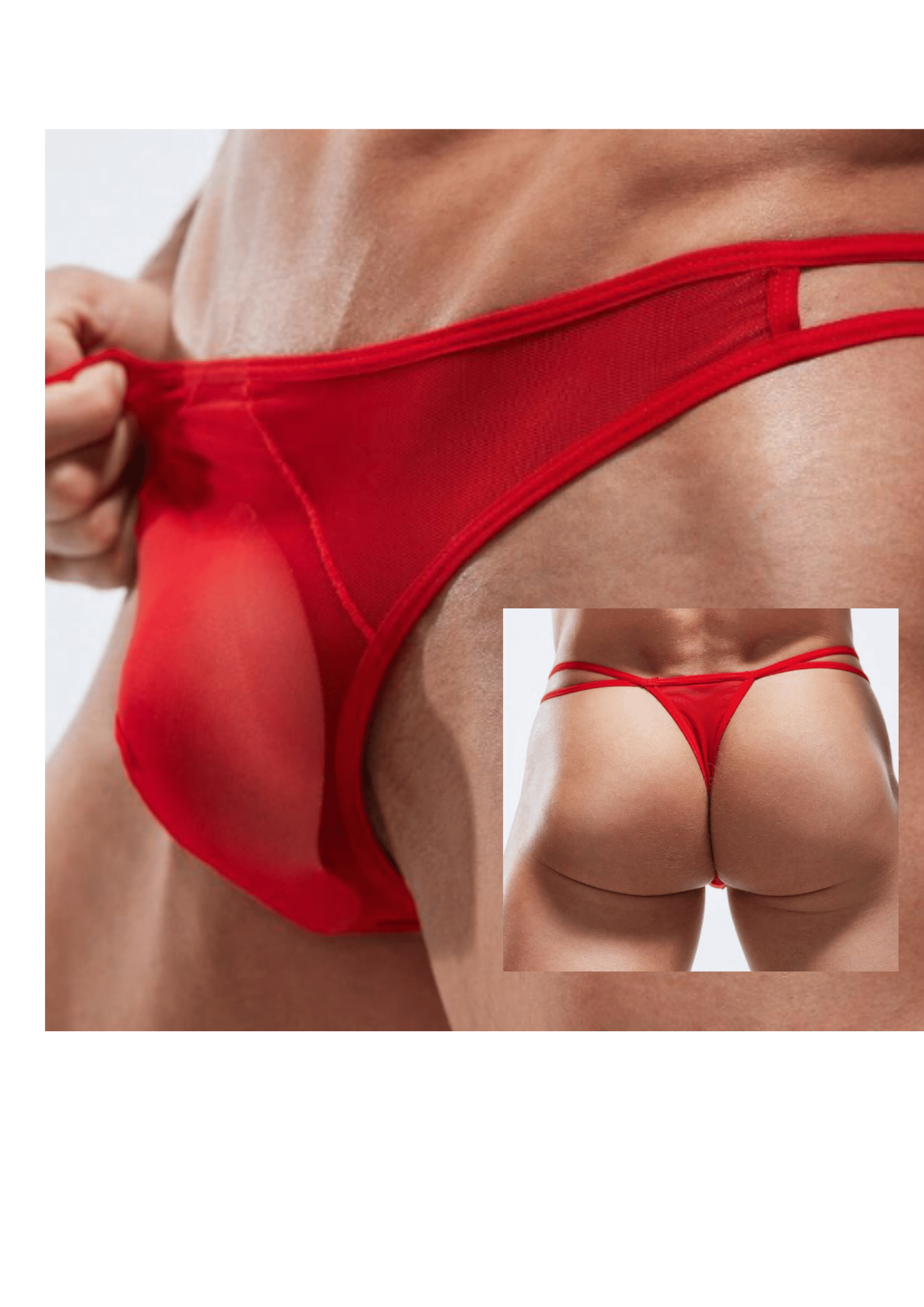 73 Tanga hombre sexy roja - Imagen 1