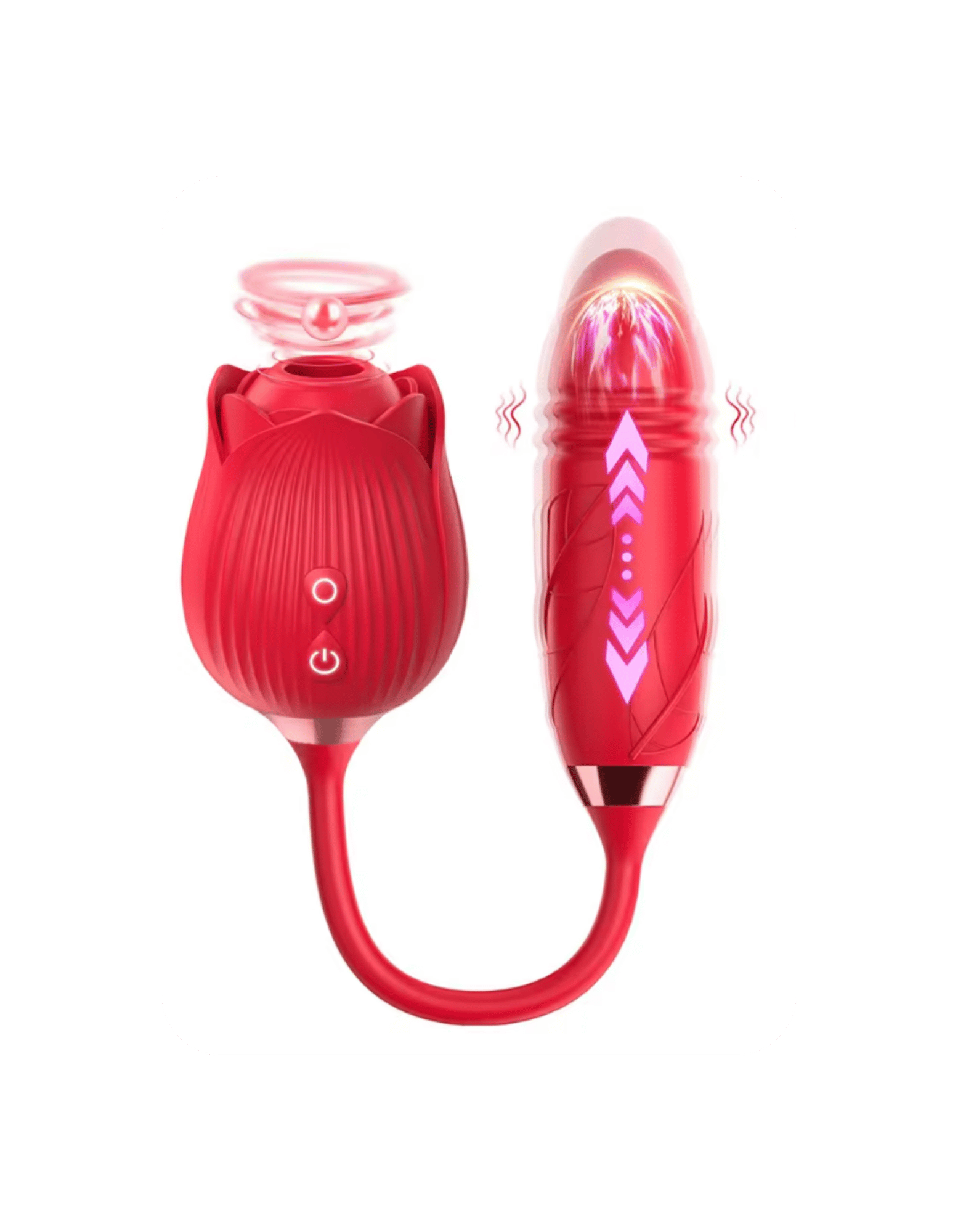 Feedback (3) Rosa succionadorvibrador clitorisEstimulador G spot con vibración telescopica - Imagen 1